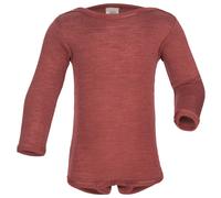 Engel - Baby Bodysuit Long Sleeve with Press Studs on Shoulder - Merino base layer size 86/92, red