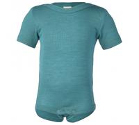 Engel - Baby Bodysuit Short Sleeve with Press Studs on Shoulder - Merino base layer size 98/104, turquoise