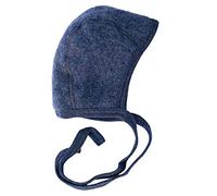 Engel, Baby Bonnet, 100% Organic Wool (3-7 Months (Height 23-27) (EU 62/68), Blue Melange)