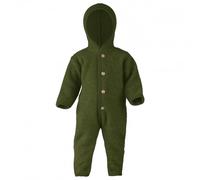 Engel Baby Jumpsuit with Hood Wool Fleece, Reed Melange, 86-92