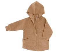 Engel - Baby Hooded Zip-Up Jacket - Wool jacket size 74/80, sand