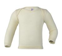 Engel - Baby Long-Sleeved Fine Rib Pull-Over Shirt - Merino base layer size 86/92, sand