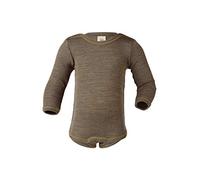 Engel Wool Babygrow Long-Sleeved with Poppers on the Shoulder - Wool Silk - - 80 cm