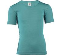 Engel Natur, Childrens Undershirt T-Shirt, 70% Organic Wool, 30% Silk (8-10 Years - EU 140, Kingfisher)