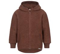 Engel - Children's Hooded Wool Fleece Jacket - Wool jacket size 140, brown