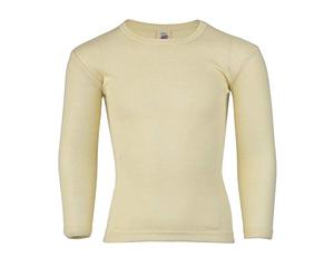 Engel Children's Long-Sleeved Undershirt Wool Silk, Size 92 - 176, 6 Colours - White - 8 Years