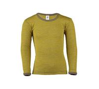Engel Children's Organic Merino Wool & Silk Base Layer Top (3-4 Years - EU 104, Saffron/Walnut)