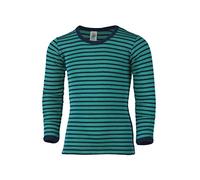 Engel Children's Organic Merino Wool & Silk Base Layer Top (5-7 Years - EU 128, Kingfisher/Navy)