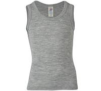 Engel Children's Organic Sleeveless Thermal Vest in Merino Wool/Silk (12-14 Years - EU 164, Grey Melange)