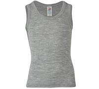 Engel Children's Organic Sleeveless Thermal Vest in Merino Wool/Silk (3-4 Years - EU 104, Grey Melange)