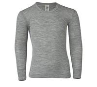 Engel - Children's Underwear Vest, 70% Organic Merino Wool, 30% Silk (12-14 Years - EU 164, Grey Melange)