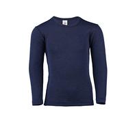Engel - Children's Underwear Vest, 70% Organic Merino Wool, 30% Silk (4-6 Years - EU 116, Navy)