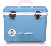 ENGEL Cooler Box 12.3 L - Leak-Proof, Drybox Cooler for Camping, Fishing, Hiking,Picnic - Mini Ice Boxes for 15 Cans, 38 x 25.4 x 28.5 CM - Small Cool Box for Drinks and Food in Blue