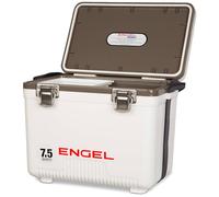 ENGEL Cooler Box 7.1 L - Leak-Proof Drybox Cooler for Camping, Fishing,Hiking,Picnic - Mini Ice Boxes Large Enough for 8 Cans, 31 x 20.3 x 25.4 CM Small Cool Box for Drinks and Food in White