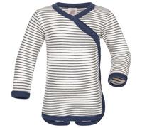 Engel - Kids' Baby Wraparound L/S Bodysuit - Merino base layer size 62/68, grey/white
