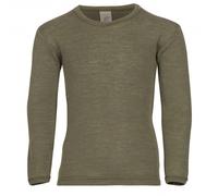 Engel - Kids' Undershirt L/S - Merino base layer size 116, olive