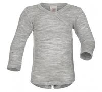 Engel - Kids' Wraparound Bodysuit L/S - Merino base layer size 74/80, grey