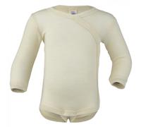 Engel - Kids' Wraparound Bodysuit L/S - Merino base layer size 74/80, sand