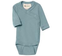 Engel - Kid's Wraparound Bodysuit L/S with Press Studs on the Side - Body size 44, turquoise