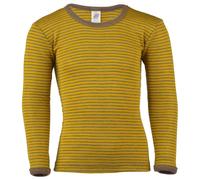 Engel Children's Organic Merino Wool & Silk Base Layer Top (4-6 Years - EU 116, Saffron/Walnut)