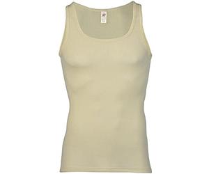Engel Men´s Sleeveless Thermal Vest Organic Merino / Mulberry Silk - Undyed , White, Size: Medium
