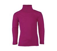 Engel Merino Wool Silk Children Turtleneck T-Shirt Boy Girl Organic Thermal Underwear (5-7 Years - EU 128, Raspberry)