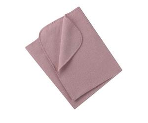 Engel Natur, Baby Fleece Blanket with Shell Edge, 100% Wool (Controlled Organic Cultivation) (80 x 100 cm, Rosewood Melange)