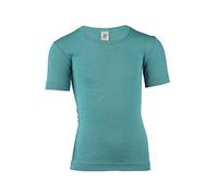 Engel Natur, Childrens Undershirt T-Shirt, 70% Organic Wool, 30% Silk (3-4 Years - EU 104, Kingfisher)