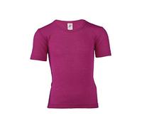 Engel Natur, Childrens Undershirt T-Shirt, 70% Organic Wool, 30% Silk (4-6 Years - EU 116, Raspberry)