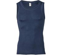 Engel Natur, Men's Sleeveless Vest, 70% Organic Wool and 30% Silk (UK 40/42 Chest - EU 50/52, Navy)