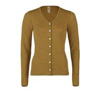 Engel Natur, Women's Cardigan, 100% Wool - Yellow - UK 14