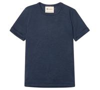 Engel Natural, Children's T-Shirt Undershirt, 70% Wool (kbT), 30% Silk, GOTS Certified, navy, 140