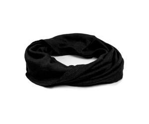 Engel Natural Tube Scarf 70% Wool 30% Silk for Men and Women, black, One Size