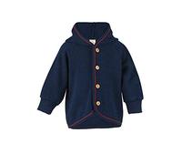 Engel Nature Baby Terry Jacket with Hood 100% Wool (3-7 Months (Height 23-27) (EU 62/68), Blue)