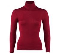 Engel - Women's Long-Sleeved Roll Neck - Silk base layer size 34/36, red