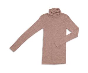 Engel - Women's Long-Sleeved Roll Neck - Silk base layer size 38/40, brown