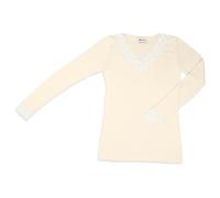 Engel - Women's Shirt L/S mit Spitze - Longsleeve size 34/36, white