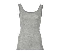 Engel Womens Sleeveless Thermal Vest Organic Merino/Mulberry Silk - Undyed (4. UK 18/20 - EU 46/48, Light Grey Melange)