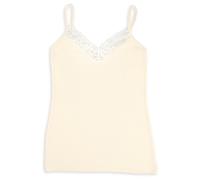 Engel - Women's Top with Lace - Silk base layer size 46/48, white