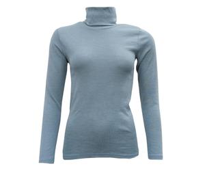 Engel, Women's Turtleneck Jumper, 70% Wool (kbT), 30% Silk (Mountain Blue, 42-44), Mountain blue, 42-44