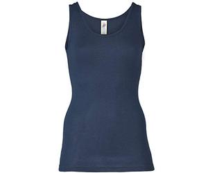 Engel Women's Vest Top Wool Silk Sizes UK 8-22, 3 Colours (Damen Trägerhemd, Schurwolle Seide) - navy, size: 46-48
