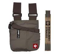 Engelbert Strauss Bundle - e.s.Motion All Purpose Holster Bag with Ruler - Practical Set for Crafts & DIY Set for Professionals (Loam/Peat)