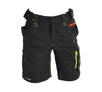 Engelbert Strauss E.S. Motion 2020 Boys' Work Shorts, Black/Yellow Warning, 98-104