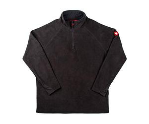 Engelbert Strauss Men Fleece Pullover Troyer dryplexx Micro, Color:Black, Size:2XL
