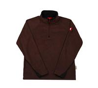 Engelbert Strauss Men Fleece Pullover Troyer dryplexx Micro, Color:Chestnut, Size:2XL