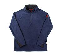 Engelbert Strauss Men Fleece Pullover Troyer dryplexx Micro, Color:Dark Blue, Size:L