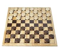 Engelhart - 150235-150236 - chess game and Checkers birch wood - 12 "x 12" - solid wood game board - complete game with pieces - ages 6 and up (Checkers)