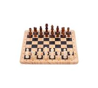 Engelhart - 150235 - Birch Wood Chess Game - Printed Board - Classic Board Games - 32 Pieces - King 77 mm - 30 x 30 x 3 cm - Beginners - 2 Players - From 6 Years