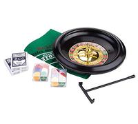 Engelhart - 320403 - American Roulette & Blackjack Set - Double-sided Mat - Chips, Cards & Dealer Rake Included - Roulette 30 cm, Mat 60x45 cm
