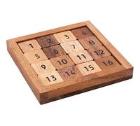 Engelhart - 350240- Taquin sudoku in a wooden box - wooden brain teaser puzzle Medium level - 2 ways to play - eco game - 12 x 12 cm